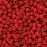 Abalorios acrílicos 4 mm brillante Rojo