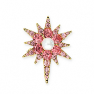 Broches estrella Dorado-rosa-blanco