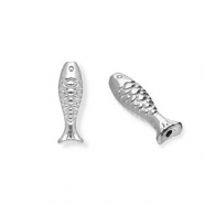 Abalorios Acero Inox pez Plateado