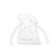 Bolso de organza flor Blanco