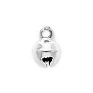 Colgantes met&aacute;licos cascabel 6mm Plateado