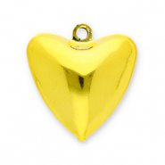 Colgantes met&aacute;licos campanas coraz&oacute;n Dorado