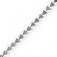 Abalorios Hematita corazón Plateado