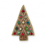 Broches árbol navideño Marrón claro-multicolor