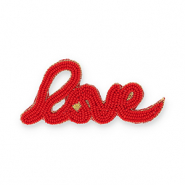 Broches "Love" Rojo-dorado