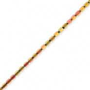 Abalorios Hematita Rosa-amarillo-cubierta AB