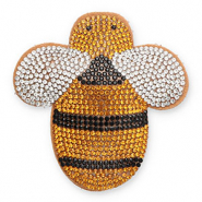 Colgantes llamativos con strass abeja Naranja mandarina-negro-cristal-marrón