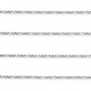 Fornituras Acero Inox cadena jasseron rectángulo Plateado