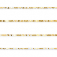 Fornituras Acero Inox cadena jasseron de eslabón figaro Dorado