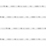 Fornituras Acero Inox cadena jasseron de eslabón figaro Plateado