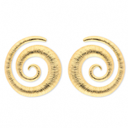 Pendientes Acero Inox espiral Dorado