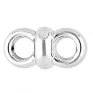 Cadena acrílico entrepiezas Plateado