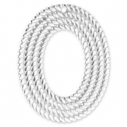 Colgantes Acero Inox óvalo Plateado