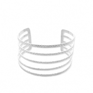 Pulseras Acero Inox bangle Plateado