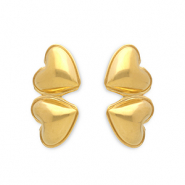 Pendientes Acero Inox corazón Dorado