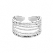 Anillos Acero Inox Plateado