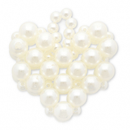 Colgantes llamativos coraz&oacute;n Blanco