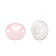 Piedras naturales glas rondeles 14mm Rosa