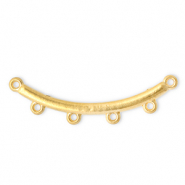 Fornituras acero inox entrepieza arco con 4 anillas Dorado