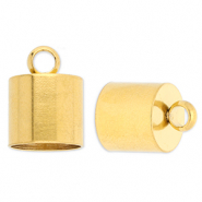 Fornituras acero inox termminal Ø10mm con anilla Dorado