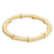 Pulseras bangle de bambú Blanco natural