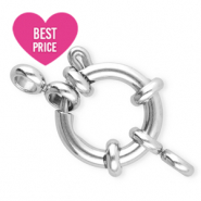 Fornituras Acero Inox reasa marinera 12mm con anilla Plateado