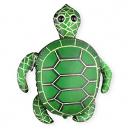 Monedero peque&ntilde;os de cuero tortuga Verde-beige arena-negro-blanco