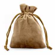 Bolso de terciopelo Marr&oacute;n