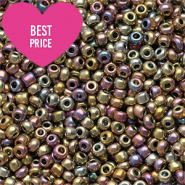 Rocalla cristal 12/0 (2mm) Multicolor galaxy met&aacute;lico brillante