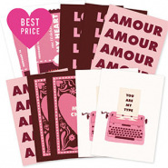 BY31® Tarjetas para joyería surtidas Rosa-marrón oscuro-blanco