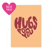 BY31® Tarjetas para joyería "Hugs for you" Naranja melocotón-rojo óxido