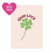 BY31® Tarjetas para joyería "Good luck" Rosa claro-verde-rojo óxido