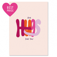 BY31® Tarjetas para joyería "Big hugs for you" Rosa claro-rosa magenta-naranja-púrpura lila