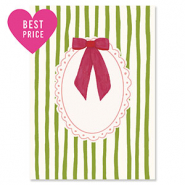 BY31® Tarjetas para joyería marco decorativo con lazo Blanco marfil-verde-blanco-rosa magenta