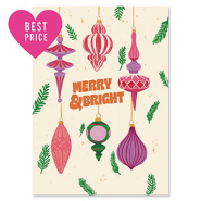 BY31® Tarjetas para joyería "Merry & Bright" Blancuzco-rosa-púrpura-verde oscuro