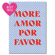 BY31® Tarjetas para joyería "More amor" Azul claro-blanco-rojo