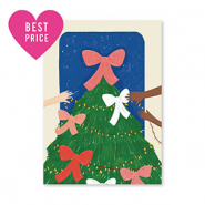 Tarjetas para joyer&iacute;a &aacute;rbol navide&ntilde;o Verde-azul-rosa