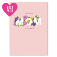 Tarjetas para joyer&iacute;a "the best mom in the world" Rosa claro