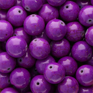 Abalorios de cerámica 16mm Morado berenjena