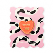 BY31® Pin "Fuck this" en una tarjeta Rosa claro-nero-blanco-coral-dorado