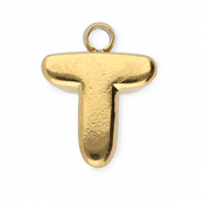 Colgantes Acero Inox letra T Dorado