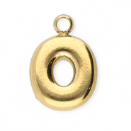 Colgantes Acero Inox letra O Dorado