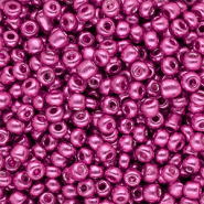 Rocalla cristal 6/0 (4mm) Fucsia rosado met&aacute;lico brillante