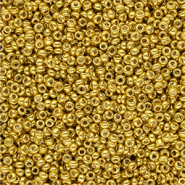 Rocalla cristal 12/0 (2mm) Dorado amarillo met&aacute;lico brillante