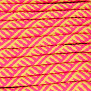 Paracord trendy 6mm Rosa néon-amarillo