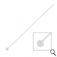 BY31® Fornituras Acero inox bastón con cabeza bola 70mm Plateado