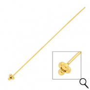 BY31® Fornituras Acero inox bastón con cabeza bolas 70mm Dorado