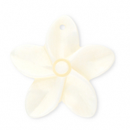 Colgantes concha especial flor Blanco