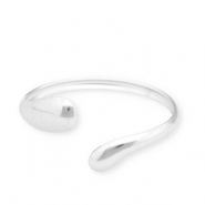 Pulseras Acero Inox bangle Plateado