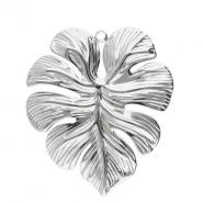 Colgantes Acero Inox hoja Plateado